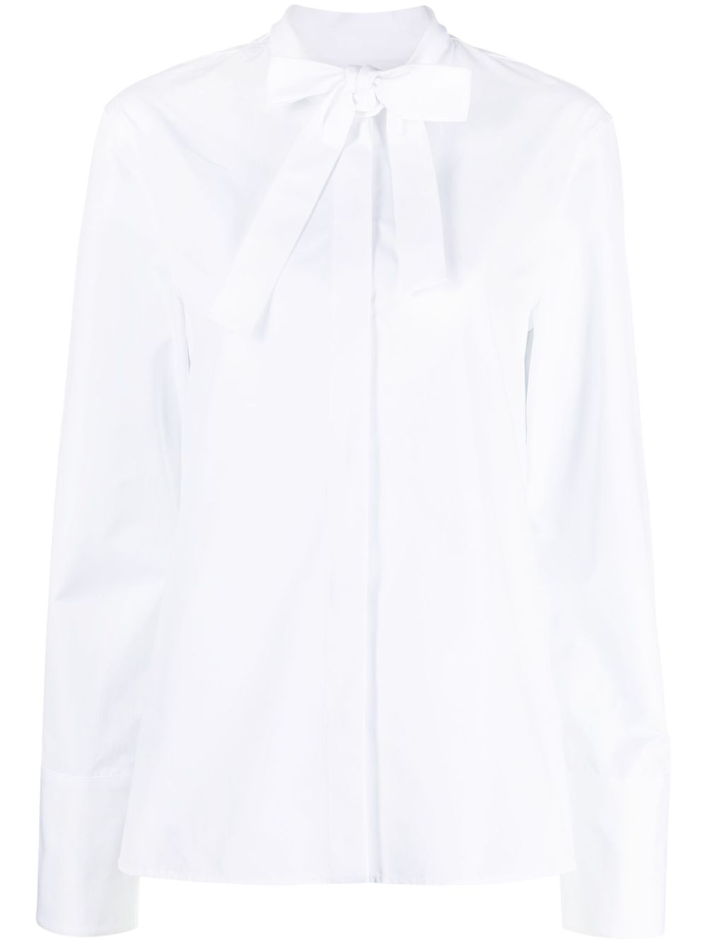 Jil Sander bow-detailing cotton shirt - White