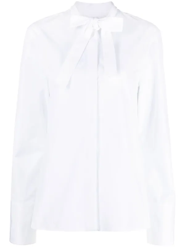 JIL SANDER リボンブラウス Jil Sander リボンディテール シャツ | ホワイト | FARFETCH JP