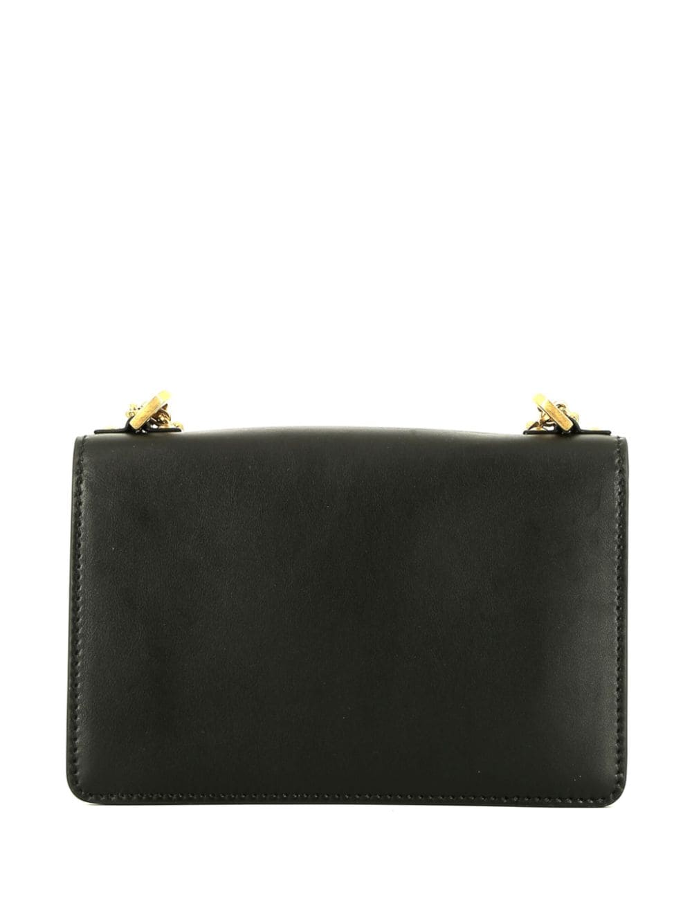 Pre-owned Dior J'a Leather Shoulder Bag In Black