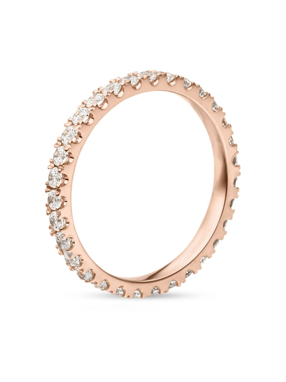 18kt rose gold Memory diamond ring