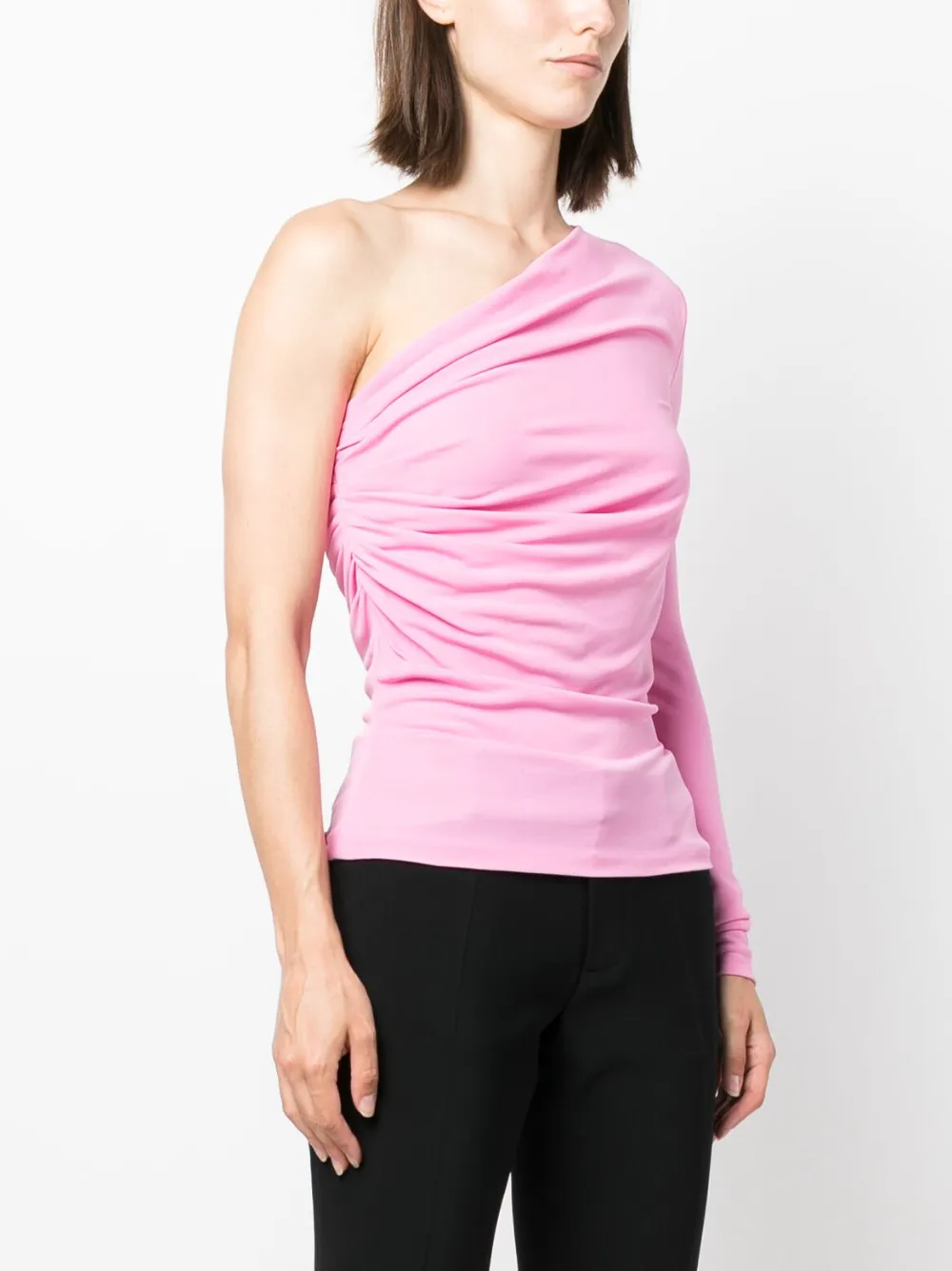 Zara pink one shoulder top hot sale