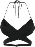 Alex Perry Hudson cut-out wraparound top - Black