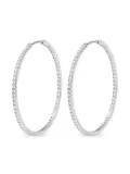 VEYNOU 14kt white gold Cleo Big diamond hoop earrings - Silver