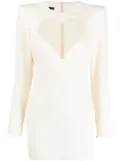 Alex Perry heart cut-out minidress - Yellow