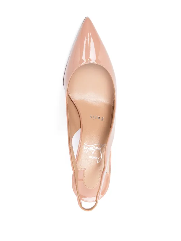 Christian Louboutin 70mm Hot Chick Slingback Pumps | Neutrals