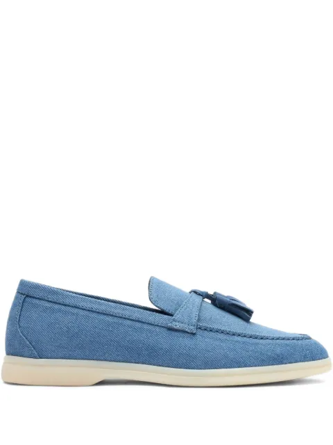 Scarosso Leandra tassel denim loafers