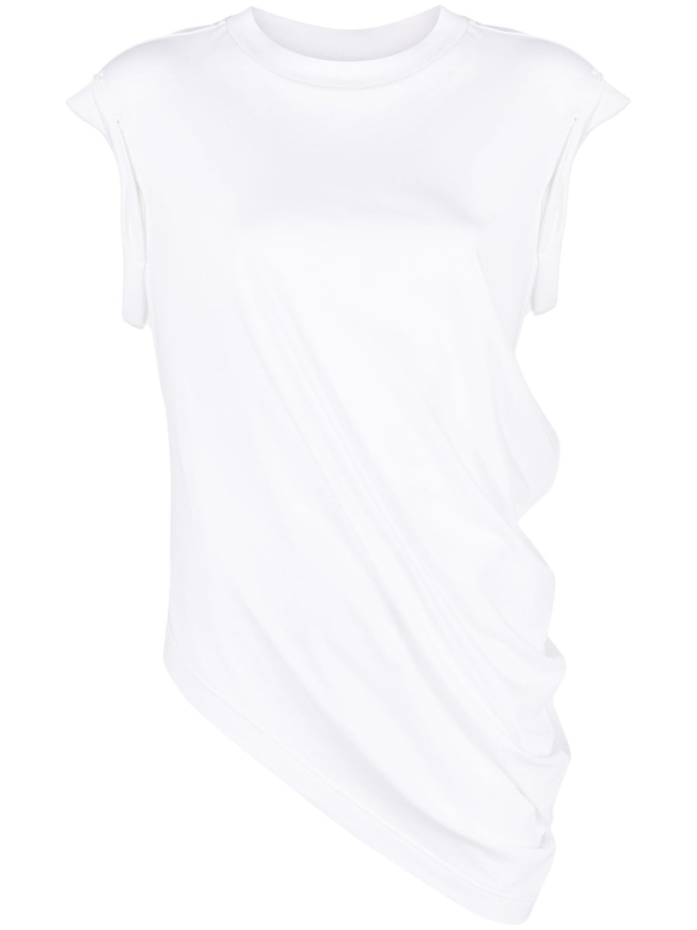 Alexander McQueen asymmetric cotton T-shirt - White