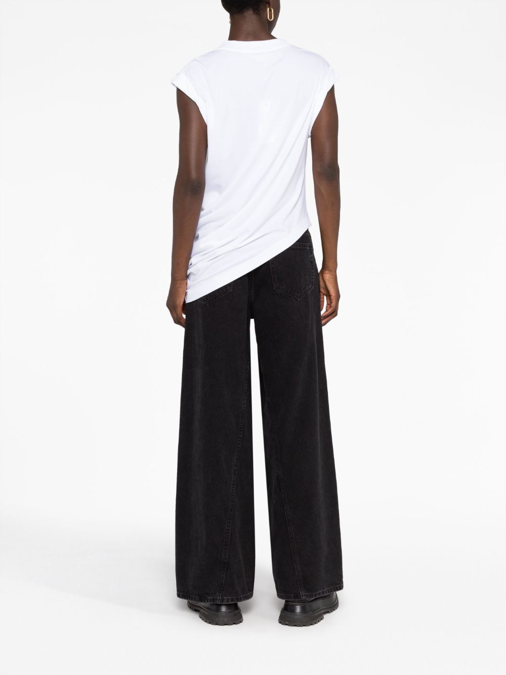 Alexander McQueen asymmetric cotton T-shirt Women