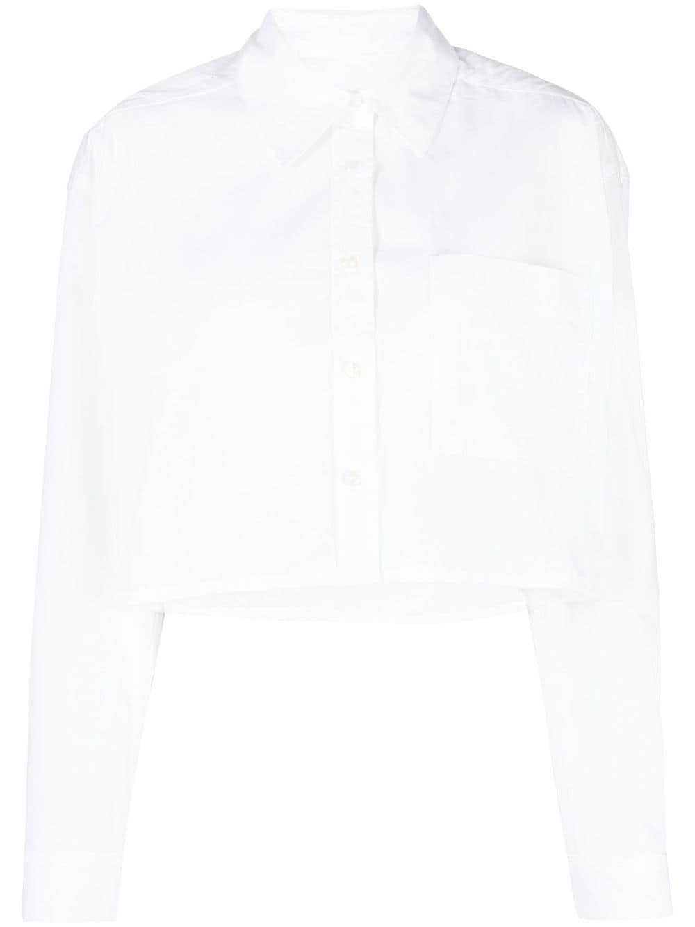 Ba&Sh long-sleeve cropped shirt - White