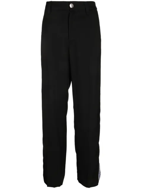 Versace logo-stripe gabardine trousers 