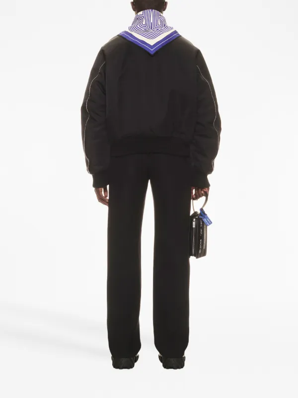 Off-White ジップディテール ボンバージャケット | ブラック | FARFETCH JP