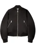 Off-White zip-detail bomber jacket - Black