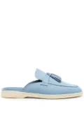 Scarosso Lucrezia tassel-detail denim slippers - Blue