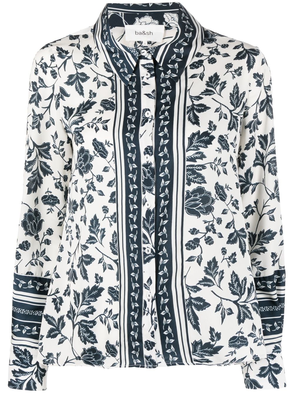 Ba&Sh botanical-print long-sleeve shirt - Neutrals