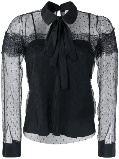 RED Valentino point d'esprit tulle blouse