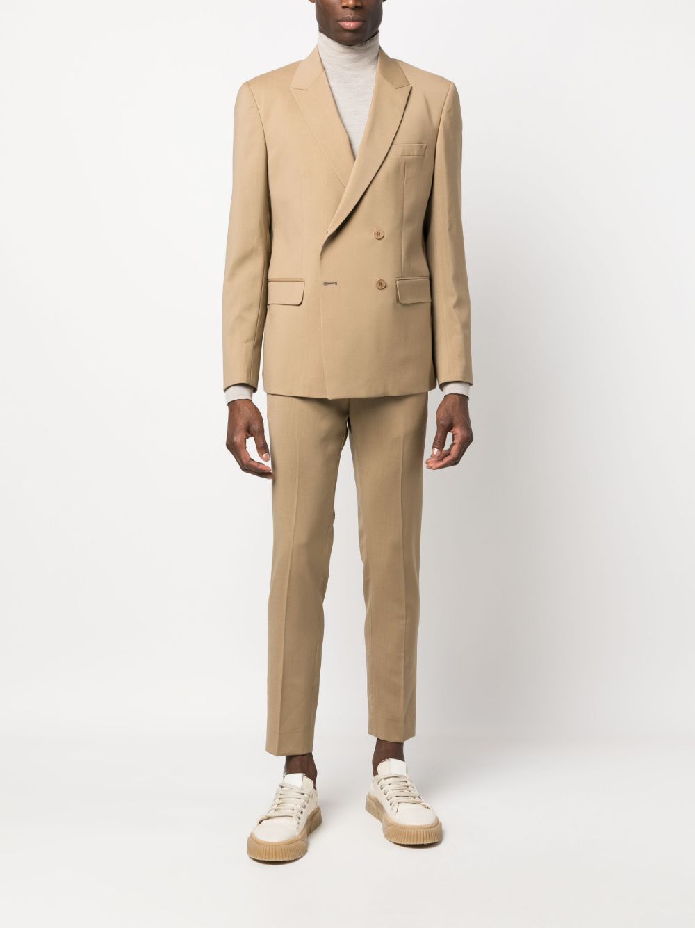 Low Brand double-breasted wool suit - Beige