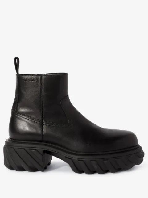 Off-White Exploration Motor stövletter i läder