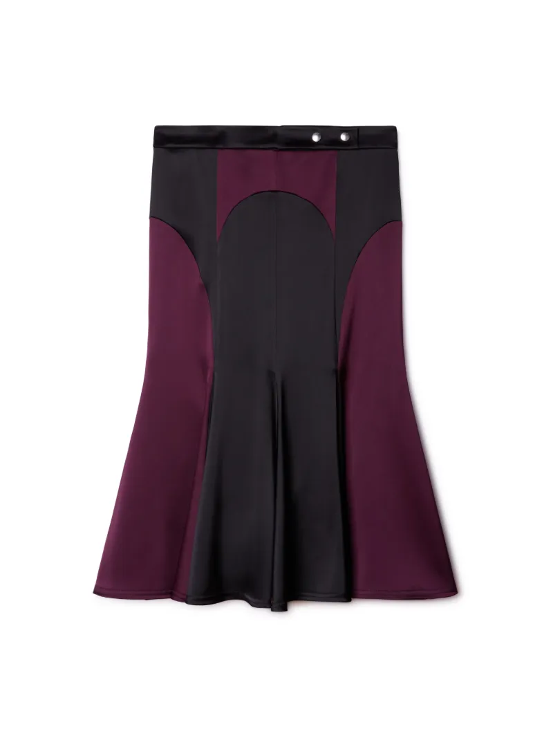 SATIN CYCLING MIDI SKIRT 