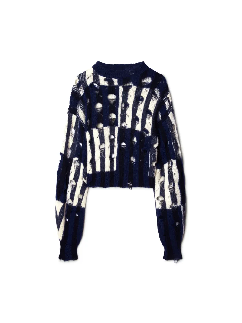 SHIBORI DISTRESSED CREWNECK 