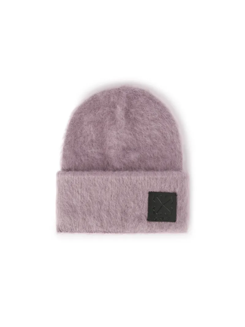 ARROW PATCH MOHAIR BEANIE LILAC  COBALT