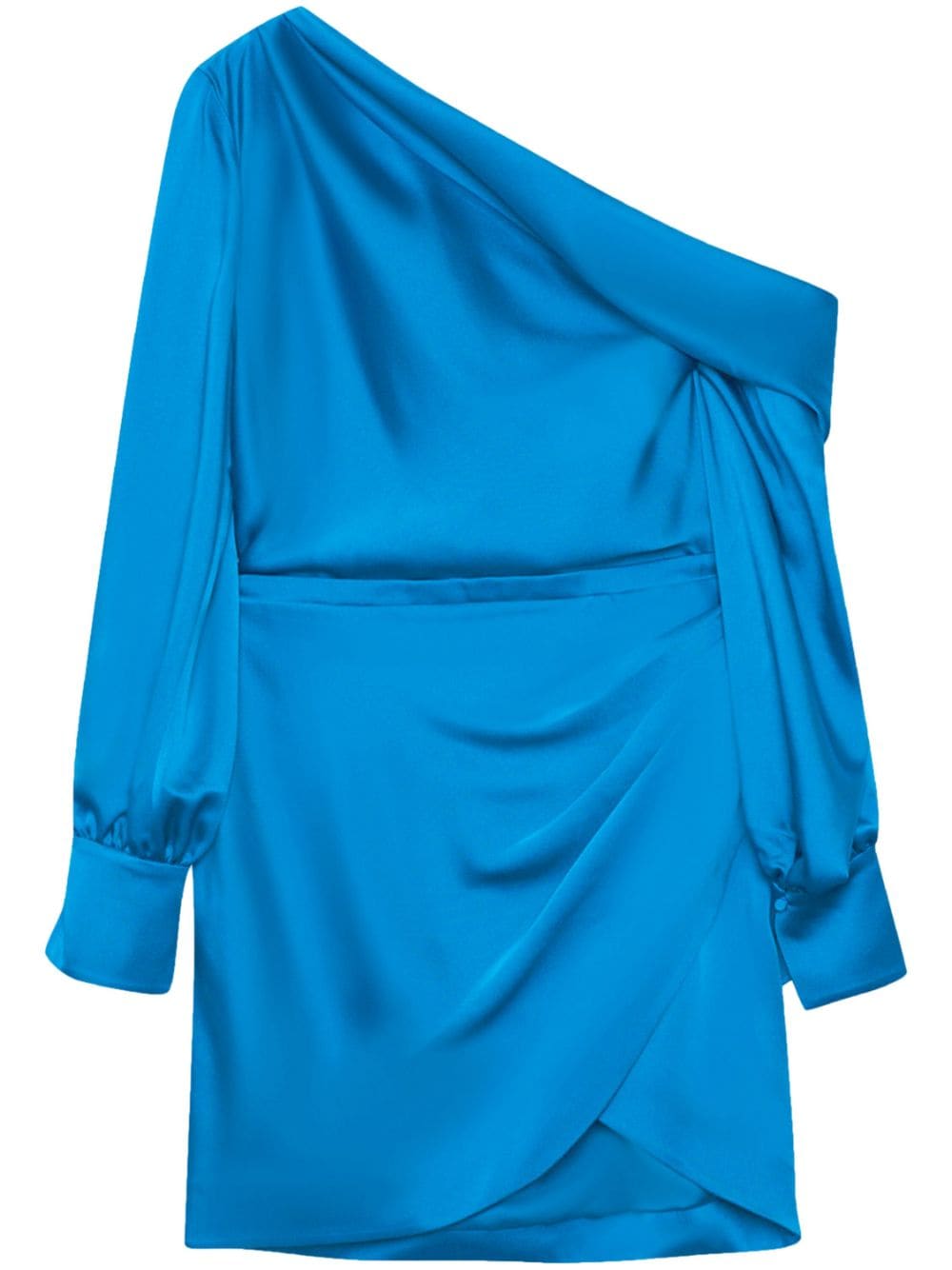 Shop Simkhai Cameron One-shoulder Dress In Blue