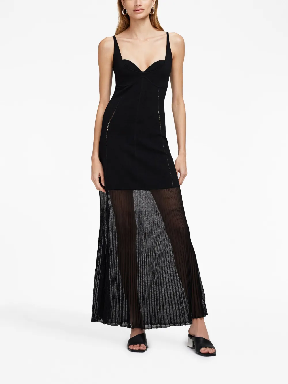 Simkhai Stefana knitted maxi dress - Zwart