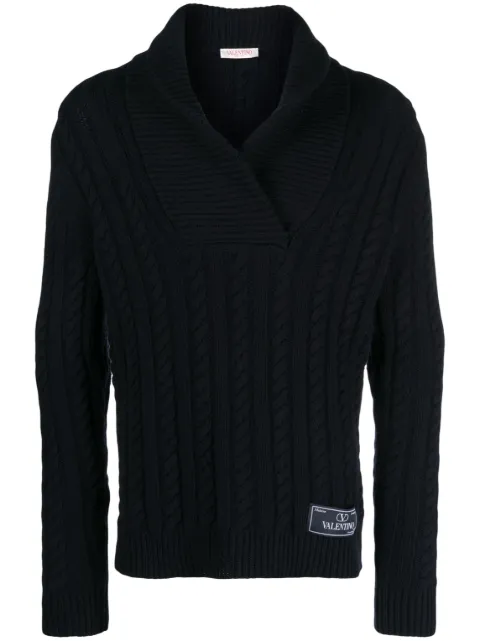 Valentino Garavani cable-knit virgin wool jumper