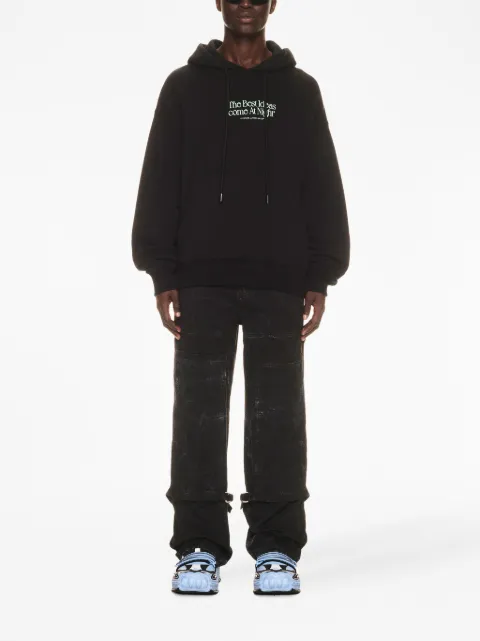 Off-White Best Ideas slogan-print cotton hoodie