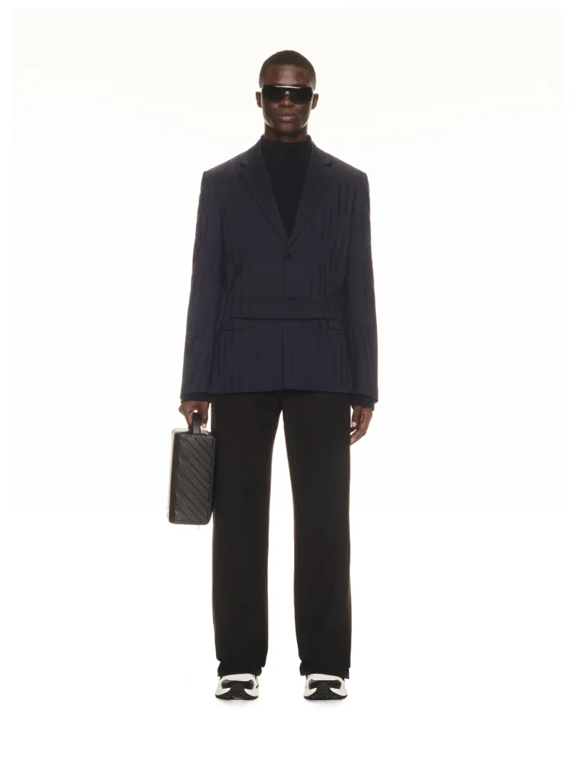 Blazer monopetto con cintura