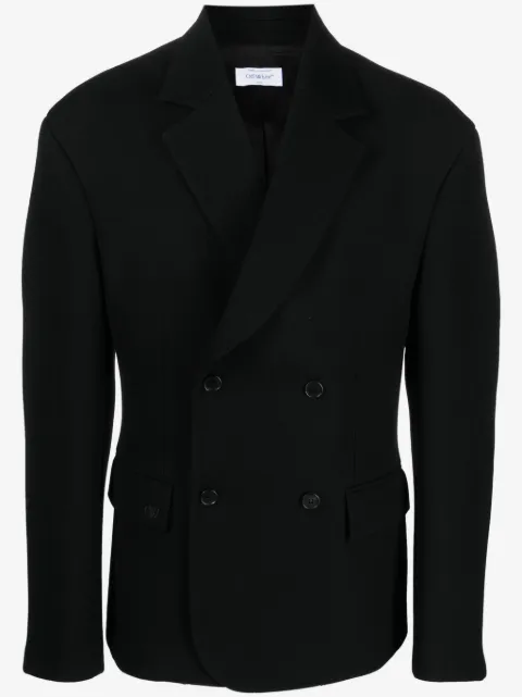 Off-White double-breasted virgin-wool blazer