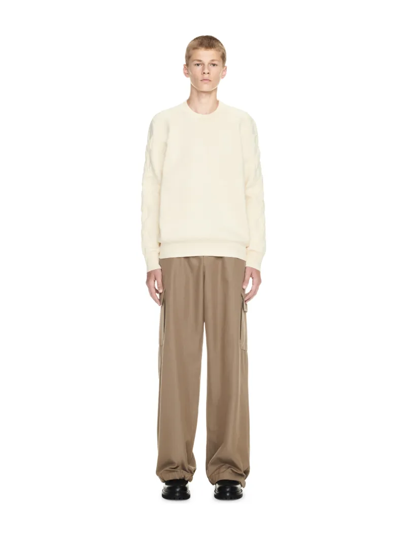 3D DIAGS KNIT CREWNECK OFF WHITE NO COLO