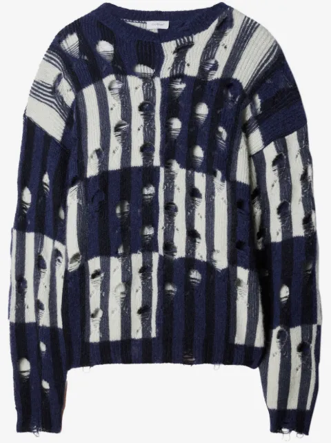 Off-White Shibori distressed knitted jumper