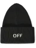 Off-White Off stamp knit beanie - Black