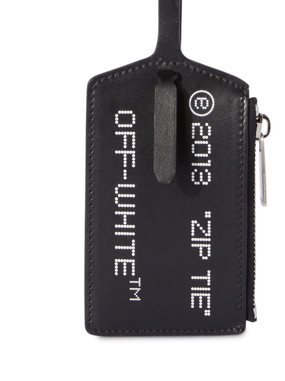 Shop Off-white Zip Tie Card Holder In Black