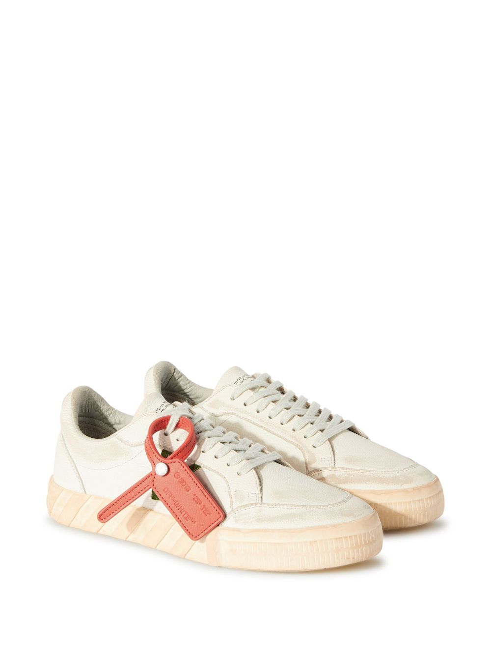 Off-White Low Vulcanized Distressed Sneakers - Farfetch