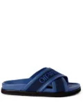 Off-White Cloud leather slides - Blue