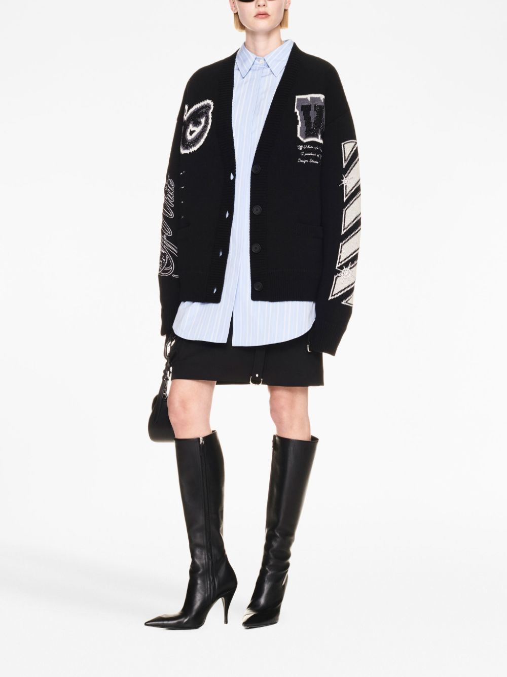 Off-White Vest met logo Zwart