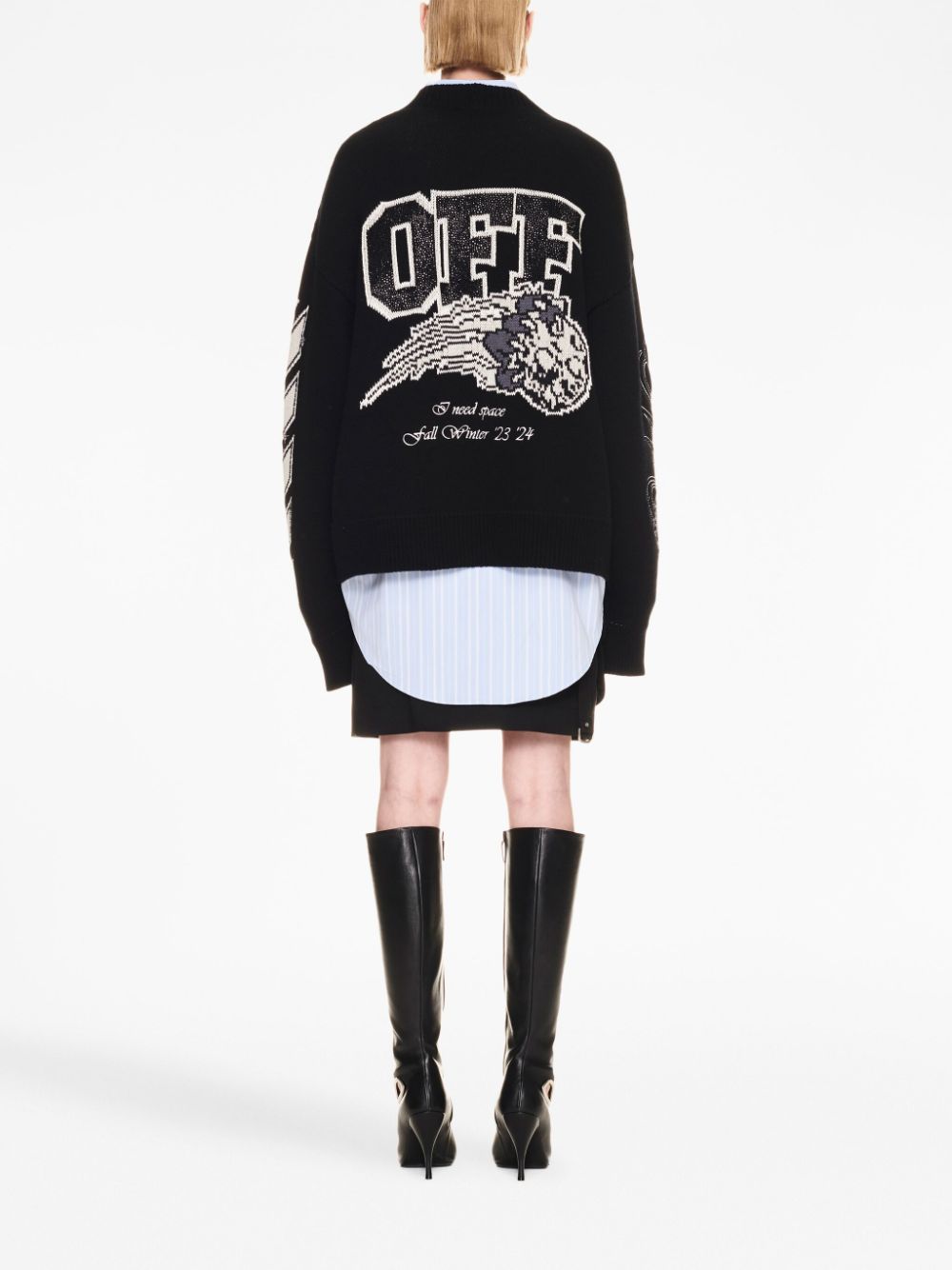 Off-White Vest met logo Zwart