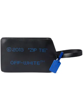 Off-White Zip Tie クラッチバッグ M | ブラック | FARFETCH JP