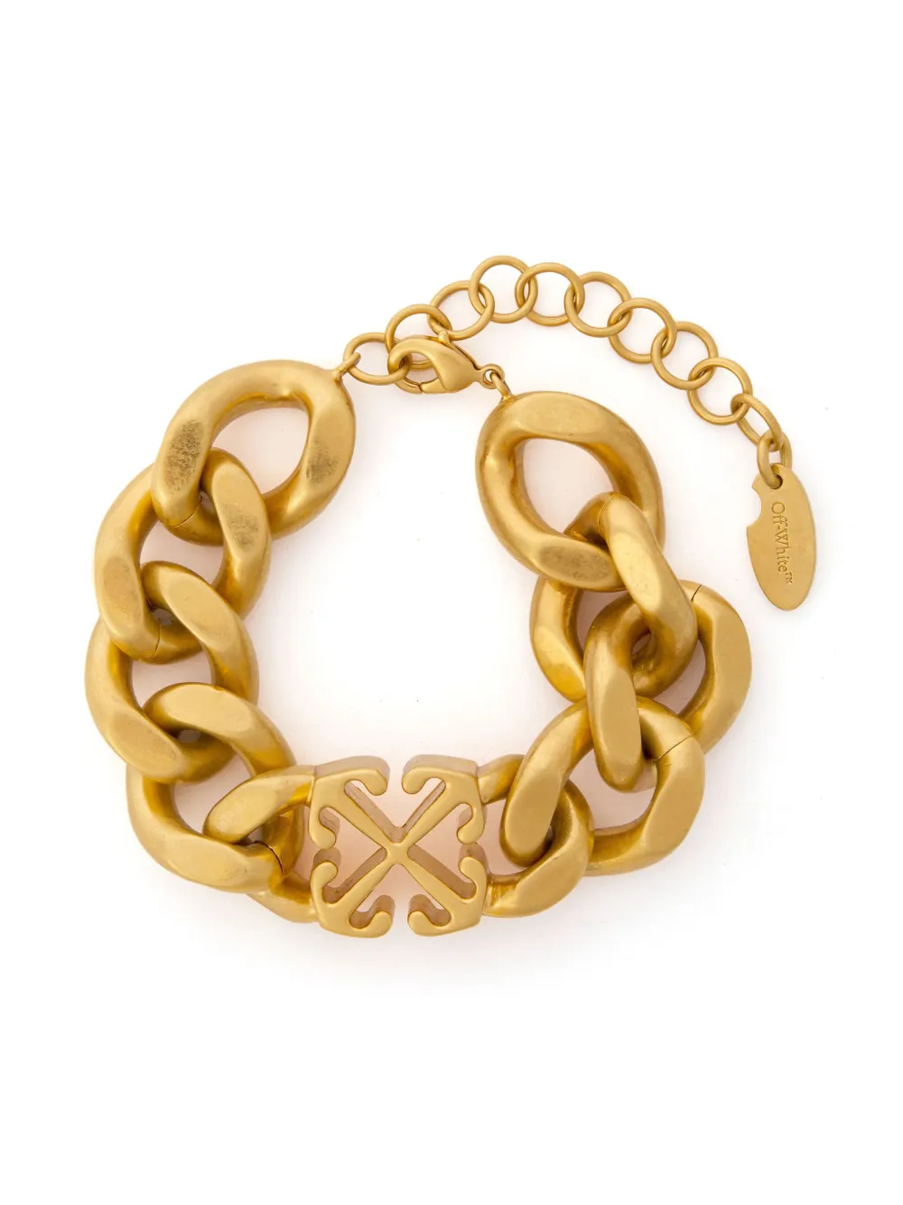 Shop Off-white Arrows Chain Bracelet In Gold