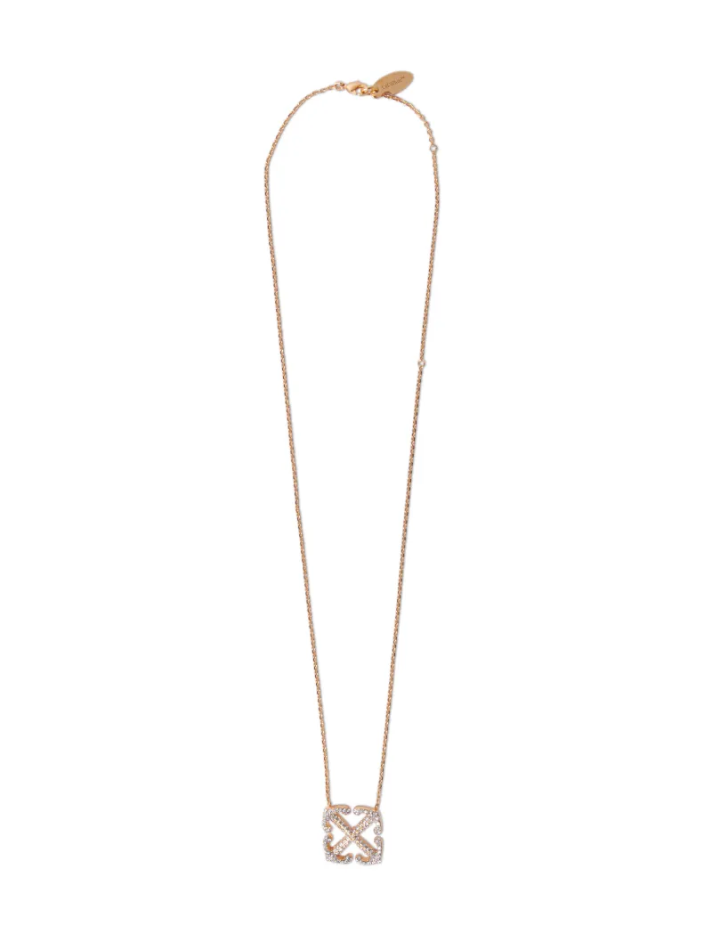 ARROW PAVE' PENDANT NECKLACE GOLD  NO CO