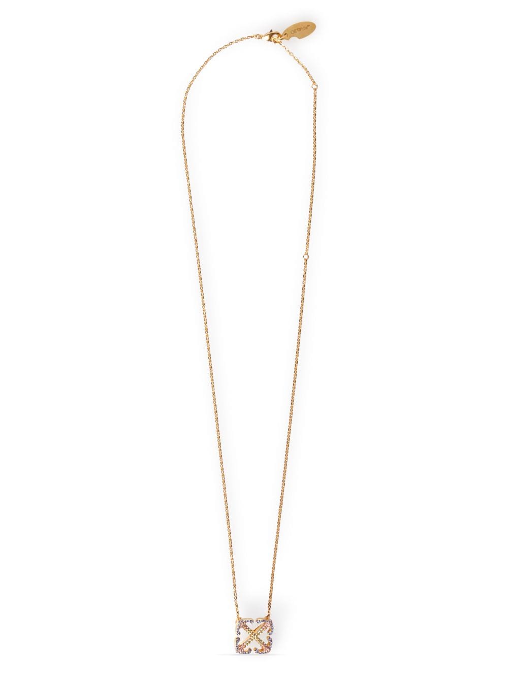OFF-WHITE ARROWS CRYSTAL-EMBELLISHED NECKLACE