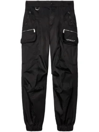 Off White Book Cargo Trousers Black FARFETCH