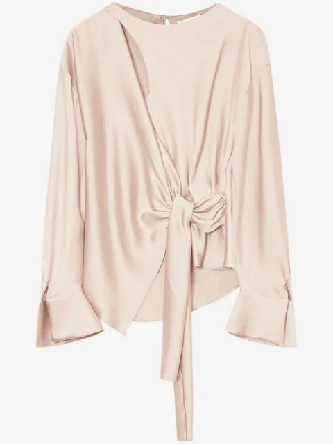 SIMKHAI  Raffaella knotted long-sleeve top