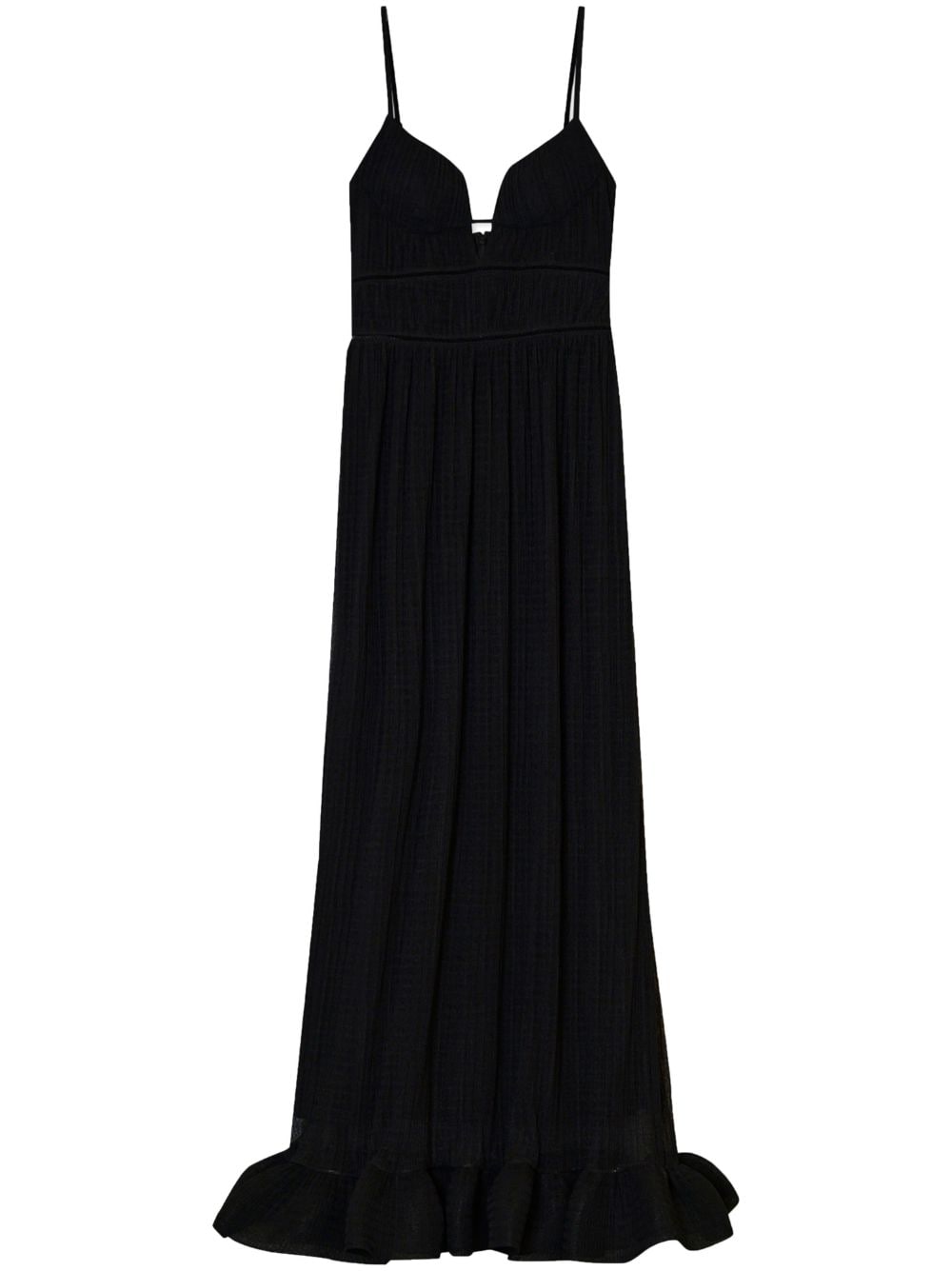 Simkhai Maude Bustier Overlay Gown In Black