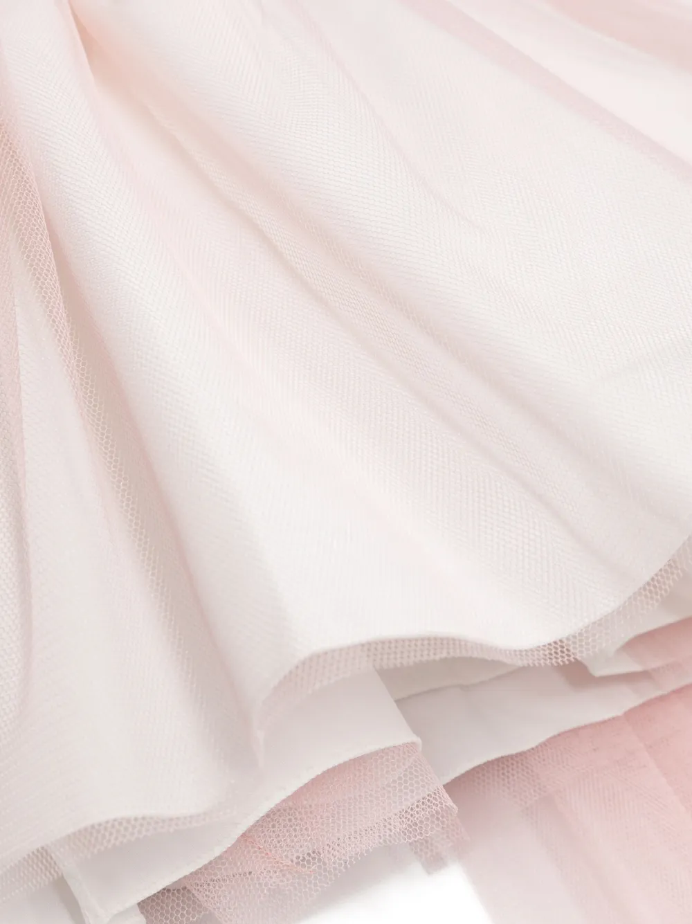  Amaya Belted Tulle Flared Dress - Pink 
