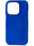 Off-White debossed-logo iPhone 14 Pro case - Blue