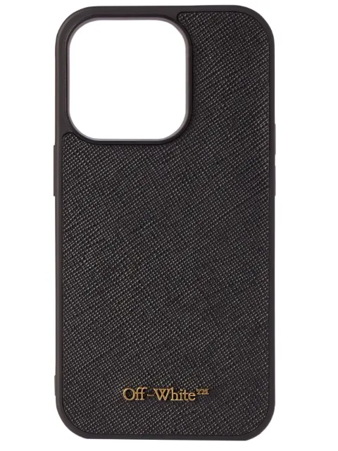 Off-White logo-plaque iPhone 14 Pro case