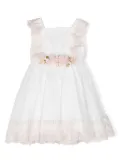 AMAYA sleeveless tulle flared dress - White