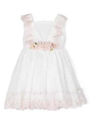 light blue lace dress mini Keep It Authentic Light Blue Floral Embroidered Mini Dress main image 1